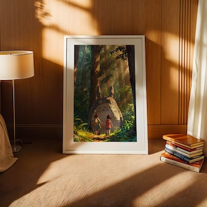 Mi vecino Totoro, póster ukiyo-e de Studio Ghibli, impresiones de arte de anime, impresión de película retro vintage imagen 3
