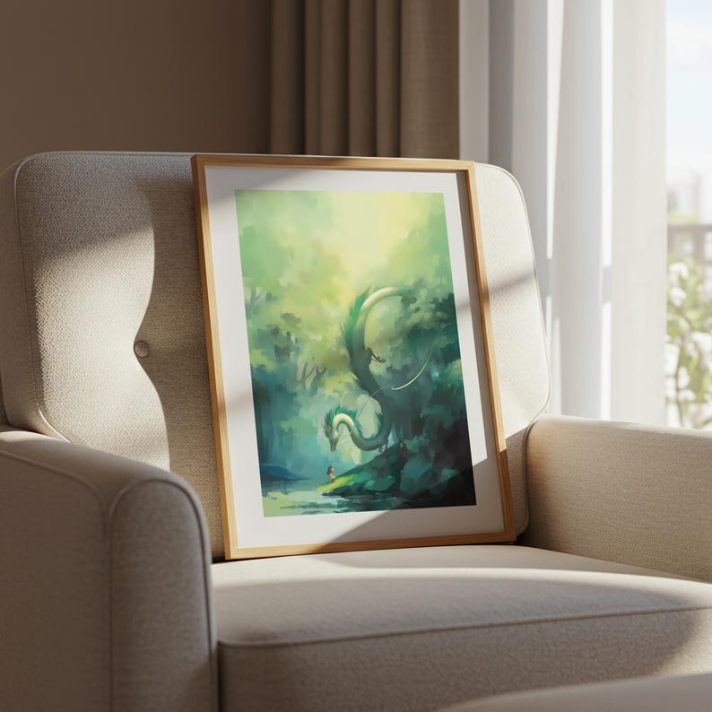 Spirited Away (2001), Studio Ghibli Ukiyo-e Poster, Anime Art Prints, Vintage Retro Movie Print image 6