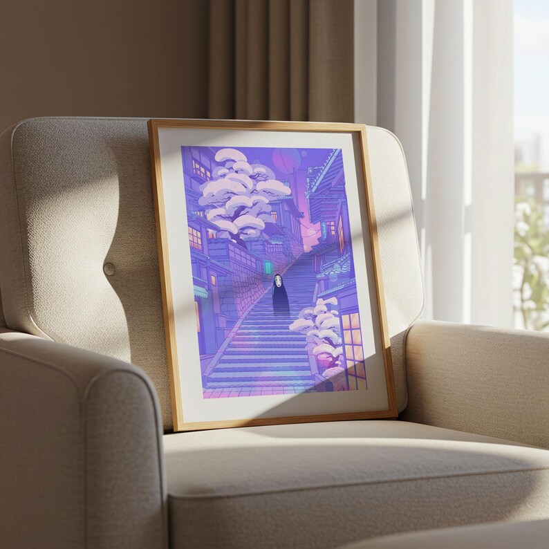 Spirited Away (2001), Studio Ghibli Ukiyo-e Poster, Anime Art Prints, Vintage Retro Movie Print image 6