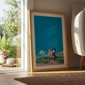 Servicio de Entregas de Kiki (1989), Póster Ukiyo-e de Studio Ghibli, Láminas de Anime, Lámina de Película Retro Vintage imagen 8