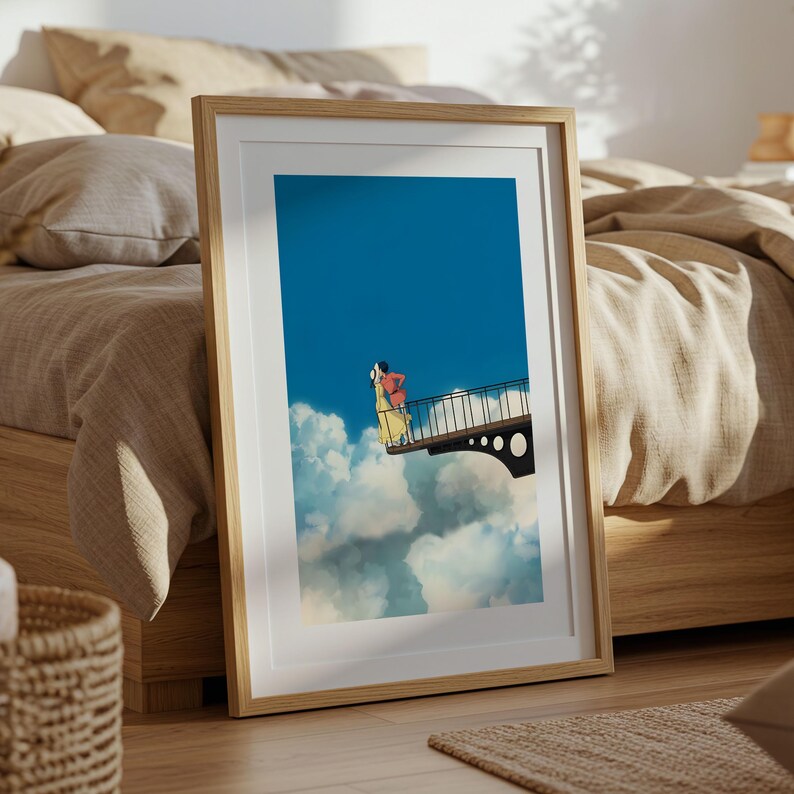 Howl’s Moving Castle (2004), Studio Ghibli Ukiyo-e Poster, Anime Art Prints, Vintage Retro Movie Print image 5