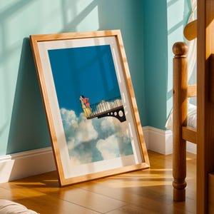 Howl’s Moving Castle (2004), Studio Ghibli Ukiyo-e Poster, Anime Art Prints, Vintage Retro Movie Print image 2