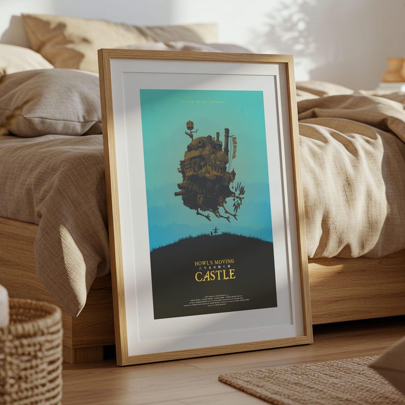 Howl’s Moving Castle (2004), Studio Ghibli Ukiyo-e Poster, Anime Art Prints, Vintage Retro Movie Print image 5