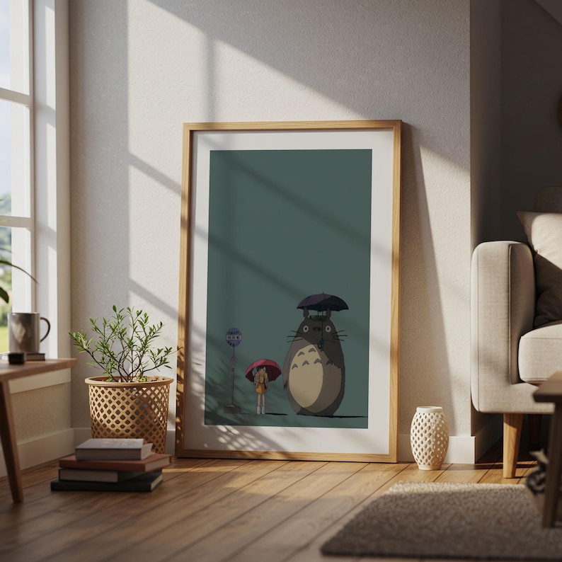 My Neighbor Totoro (1988), Studio Ghibli Ukiyo-e Poster, Anime Art Prints, Vintage Retro Movie Print image 4