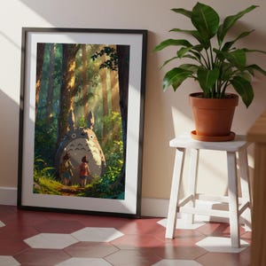 Mi vecino Totoro, póster ukiyo-e de Studio Ghibli, impresiones de arte de anime, impresión de película retro vintage imagen 7
