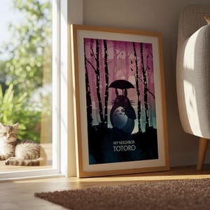 My Neighbor Totoro (1988), Studio Ghibli Ukiyo-e Poster, Anime Art Prints, Vintage Retro Movie Print image 8