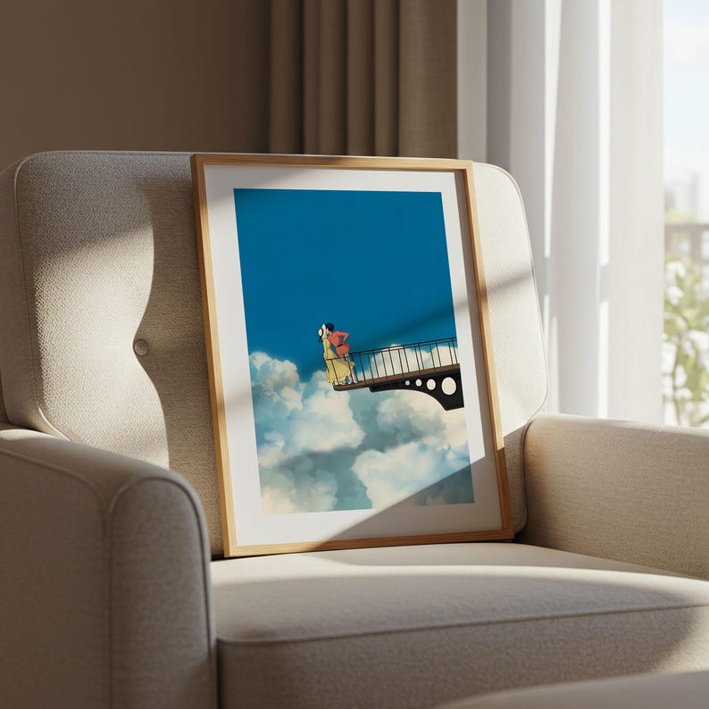 Howl’s Moving Castle (2004), Studio Ghibli Ukiyo-e Poster, Anime Art Prints, Vintage Retro Movie Print image 6