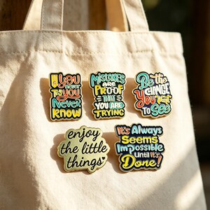 Zitat Emaille Pin Ästhetische Brosche Positive Nachricht Pin für Jacke Rucksack Cute Fashion Pin