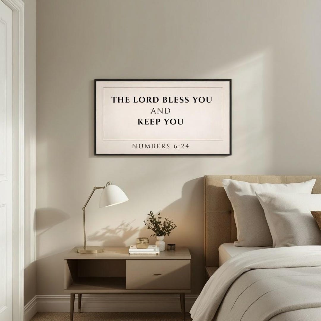 Numbers 6:24 Wall Art Printable the Lord Bless You and Keep You Bible ...