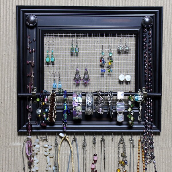 Jewelry Organizer Display Rack Holder Picture Frame- 15"x13"- Medium