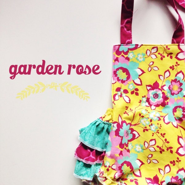 Baby Girl Romper-Summer outfit-Summer baby girl-ruffle romper-ruffle sunsuit-fuchsia and teal-spring romper-baby girl spring-floral romper