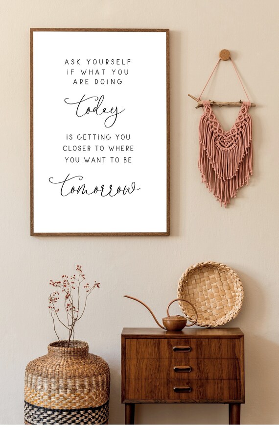 Ask Yourself Printable Home Decor Inspirational Quotes - Etsy