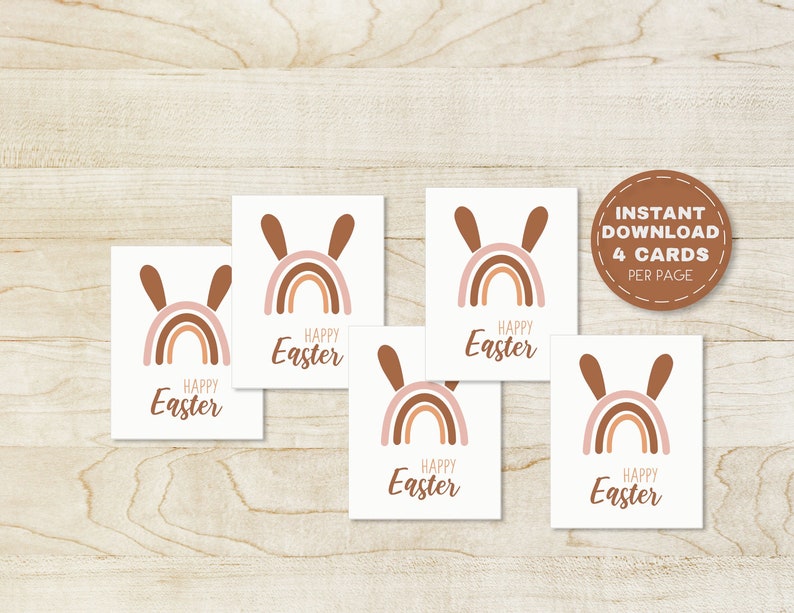 Boho Printable Christian Easter Cards Religious, Bible Easter Cards for Children, Promise Easter Cards Cross and Tomb Kids DIY banner image 1