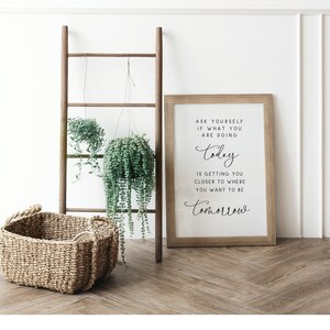 Ask Yourself Printable, Home Decor, Inspirational Quotes, Minimalist ...