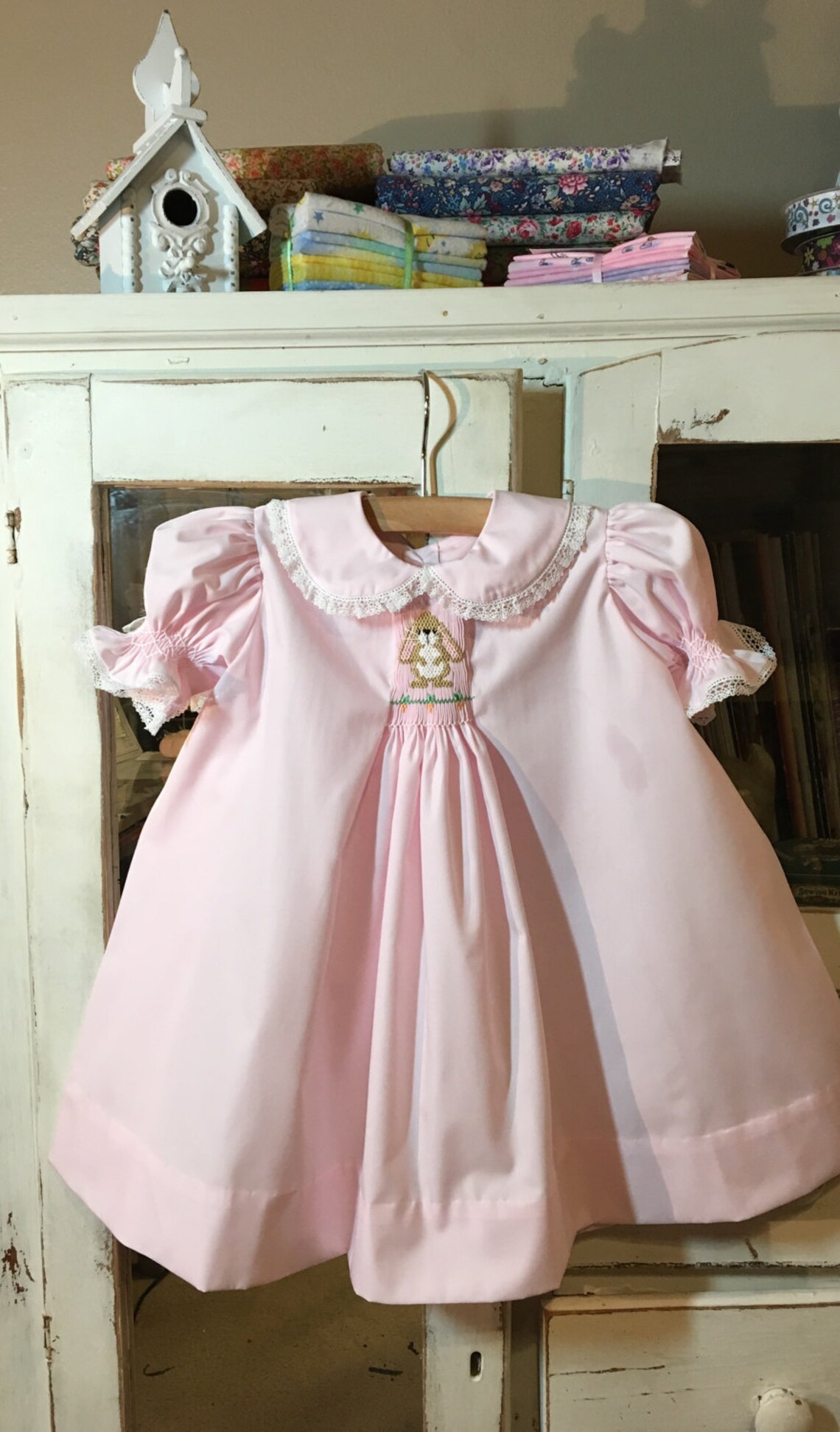 18 Mo. Smocked Apron Dress Etsy