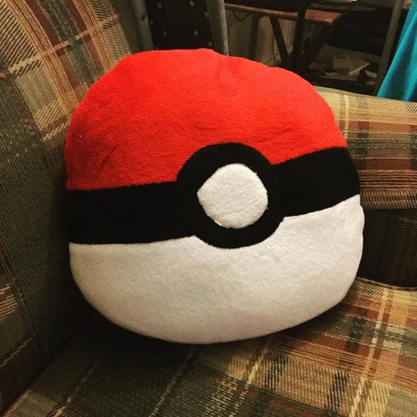 Fleece Pokeball Pillow
