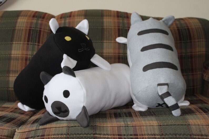 Neko Atsume inspired Log Pillow Etsy