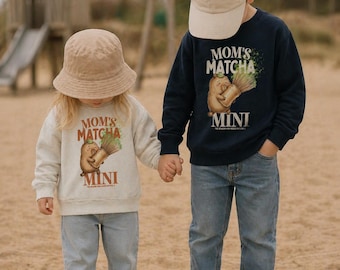 Mom's Matcha Mini Sweatshirt | Mother's Day Present Shirt | Birthday Present Sweatshirt Mom | Cute Kids Matching Outfit with Mom