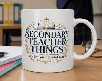 Taza personalizada para profesor de secundaria, regalo para el jefe de curso de 9º año, taza para el aula.