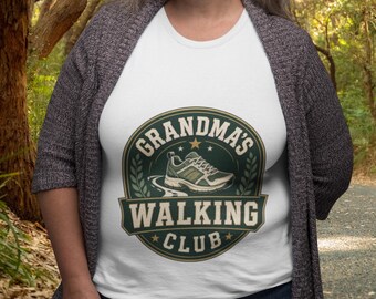 Maglietta del club di camminata delle nonne, regalo divertente per una nonna che ama camminare, maglietta fitness vintage