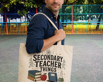 Sac fourre-tout pour professeur du secondaire, sac à dos personnalisé pour professeur