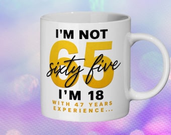Funny Milestone Birthday Mug, 18 With Years of Experience, Humorous Age Gift