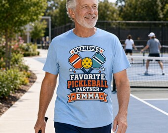 Personalized Grandpa’s Pickleball Partner Shirt – Custom Name