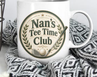 Nan's Tee Time Club マグ、ゴルフ ナン ギフト、ヴィンテージ ゴルフ マグ