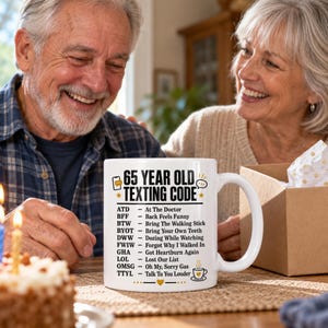 Personalised Birthday Mug – Funny Texting Code