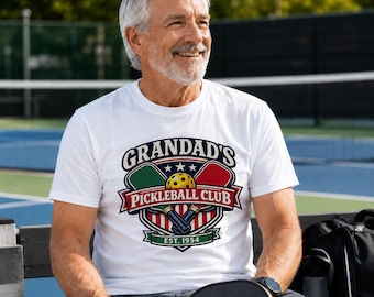 Personalised Grandad’s Pickleball Club T-Shirt, Custom Year Pickleball Gift