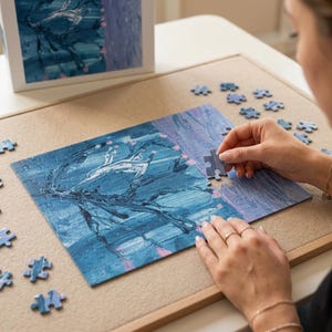 Tree Purple Sky Jigsaw Puzzle | Original Hand-Painted Artwork by Bryana (Keepsake Tin)