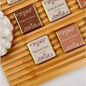 50 pezzi di cioccolato fondente al latte personalizzato per matrimonio con scatola, bomboniere per matrimonio, bomboniere per gli ospiti, cioccolato per fidanzamento