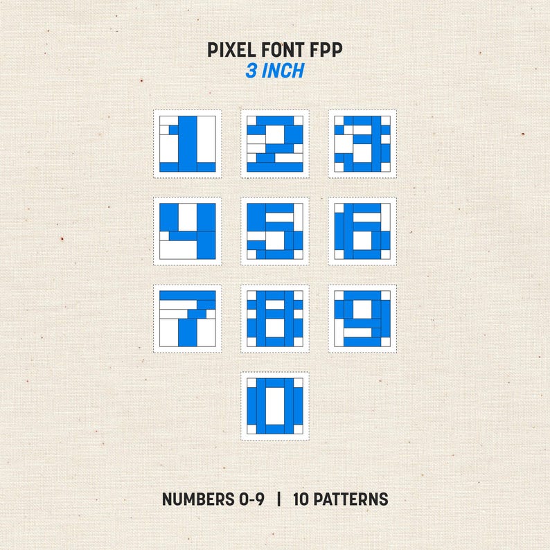 Pixel Font FPP | 3 Inch Alphabet Numbers (digital Download) - Etsy