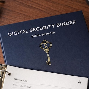 Digital Security Binder | Offline Password Tracker, Legacy Journal (PDF Download)