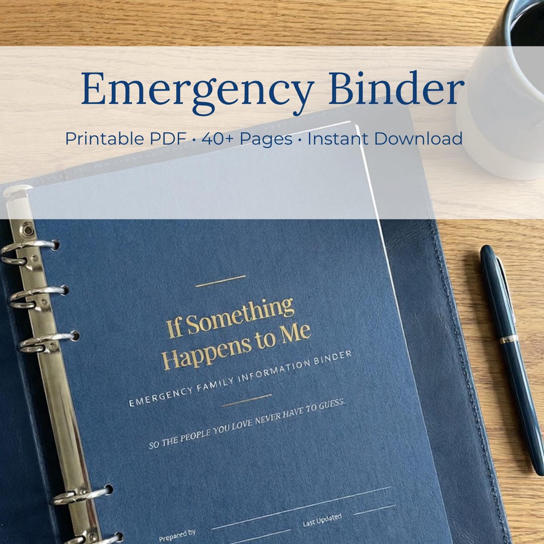 End of Life Planner If I Die Binder Emergency Binder If Something