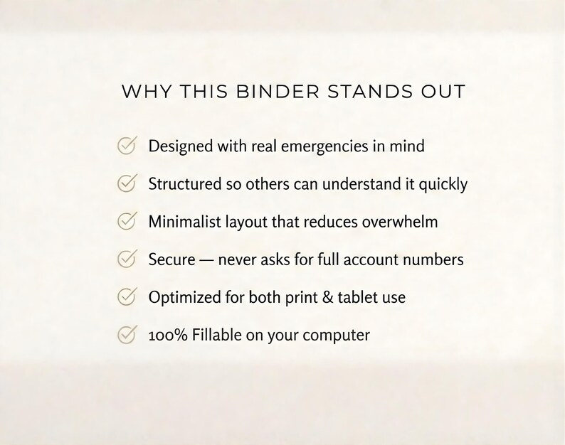 End of Life Planner, If I Die Binder, Emergency Binder Printable, in