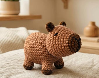 Modello Capibara Amigurumi all'uncinetto, peluche adatto ai principianti (modello PDF)