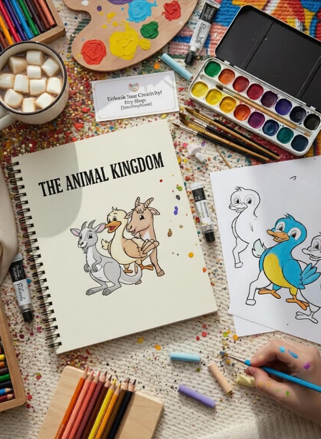 50 Animal Coloring Pages for Kids Printable, Preschool Coloring ...