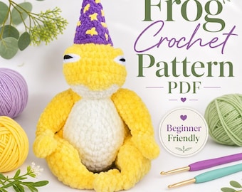 Schema per realizzare una rana amigurumi all'uncinetto / Adatto ai principianti (PDF, download immediato)