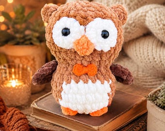 Schema uncinetto per cucciolo di barbagianni, tutorial sui peluche Amigurumi (download PDF)