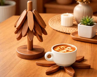 Wooden Tree Trivets | Heat Resistant Table Mats & Coasters