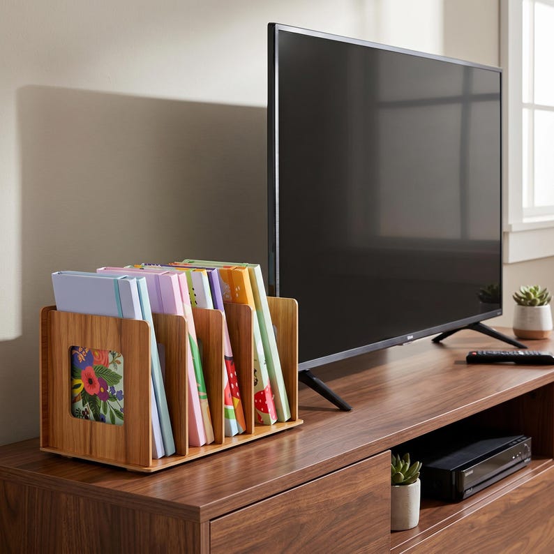 Cd Desk Rask Wooden Desktop Bookshelf | Book Stand, CD DVD Rack | Creative Office ...