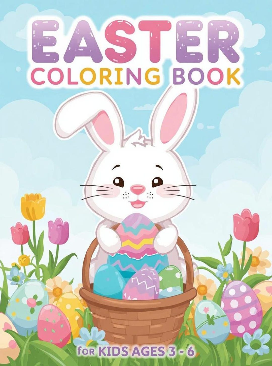 Printable Easter Coloring Book for Kids 3–6, Easter Activity Pages for ...