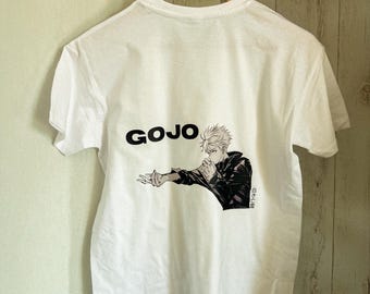 Normal geschnittenes T-Shirt aus 190 g Baumwolle – Geschenkidee für Manga-Fans – Jujutsu Kaisen Design – Lässiges T-Shirt – Outfit für Manga-Liebhaber