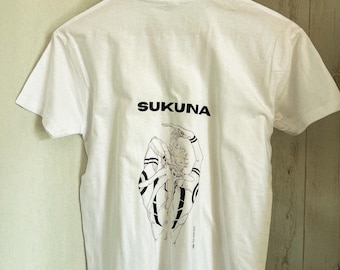 Normal geschnittenes T-Shirt aus 190 g Baumwolle – Geschenkidee für Manga-Fans – Jujutsu Kaisen Design – Lässiges T-Shirt – Outfit für Manga-Liebhaber