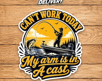 I Can't Work Today My Arm Is In A Cast Shirt, Funny Fishing Dog Tee, Fisherman Gift, Father's Day Shirt, Dog Lover Tee