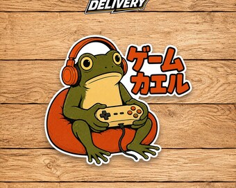 Japanese Gamer Frog Shirt, Retro Gaming Frog Tee, Funny Anime Style T Shirt, Vintage Video Game Graphic Tee, Gamer Gift for Men Women