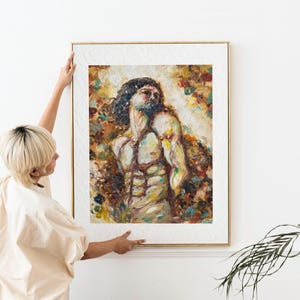 Affiche art couleurs expressif, déco contemporaine, papier fine art