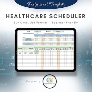 Modello di pianificazione sanitaria / Fogli Google / Planner mensile di base
