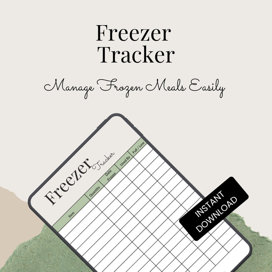 Freezer Inventory Tracker Printable | Food Storage Planner | Kitchen ...